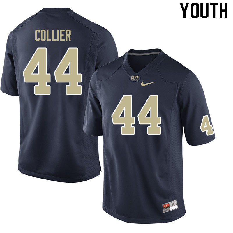 Youth #44 Jason Collier Pitt Panthers College Football Jerseys Sale-Navy